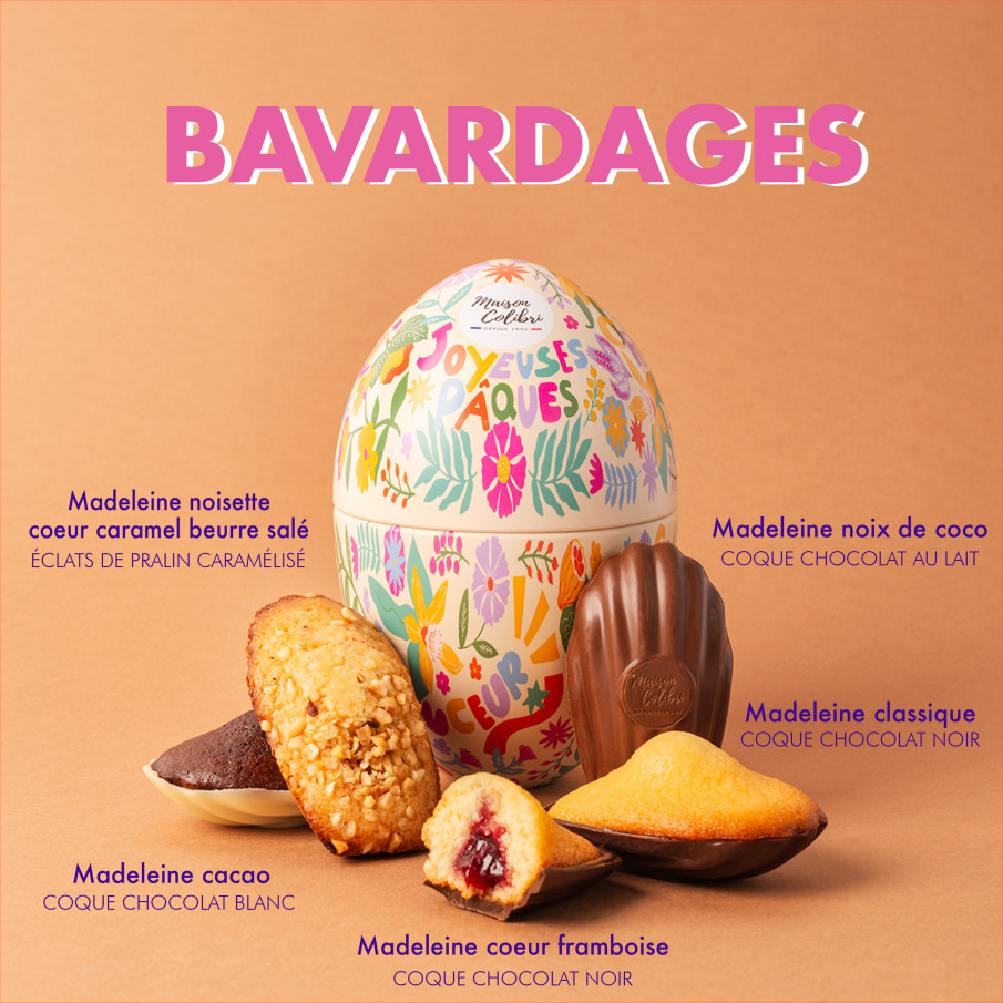 Assortiments d'oeufs de Pâques - Madeleines Coques Chocolat