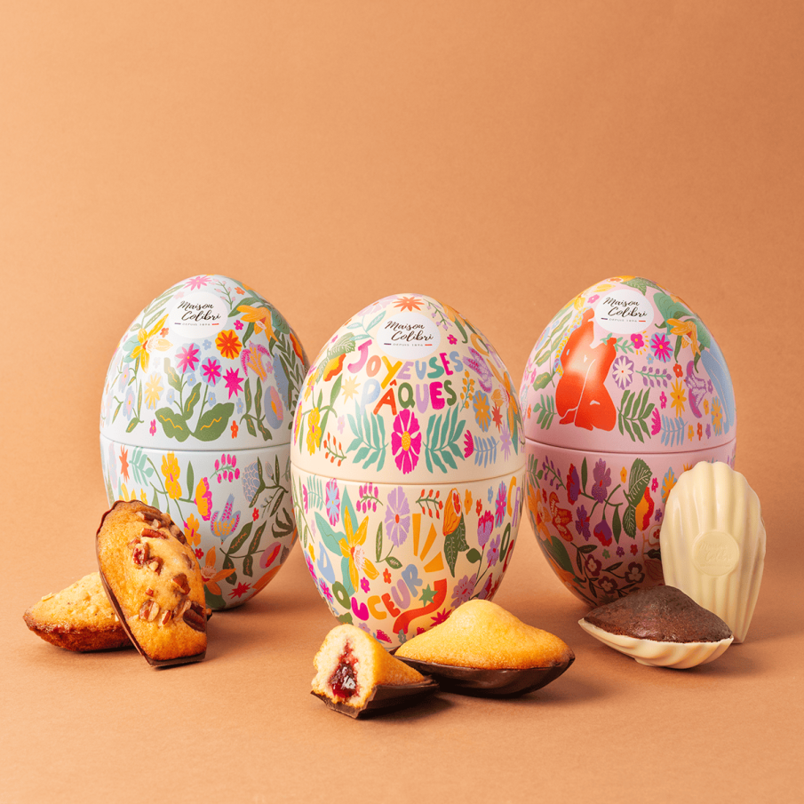 Assortiments d'oeufs de Pâques - Madeleines Coques Chocolat