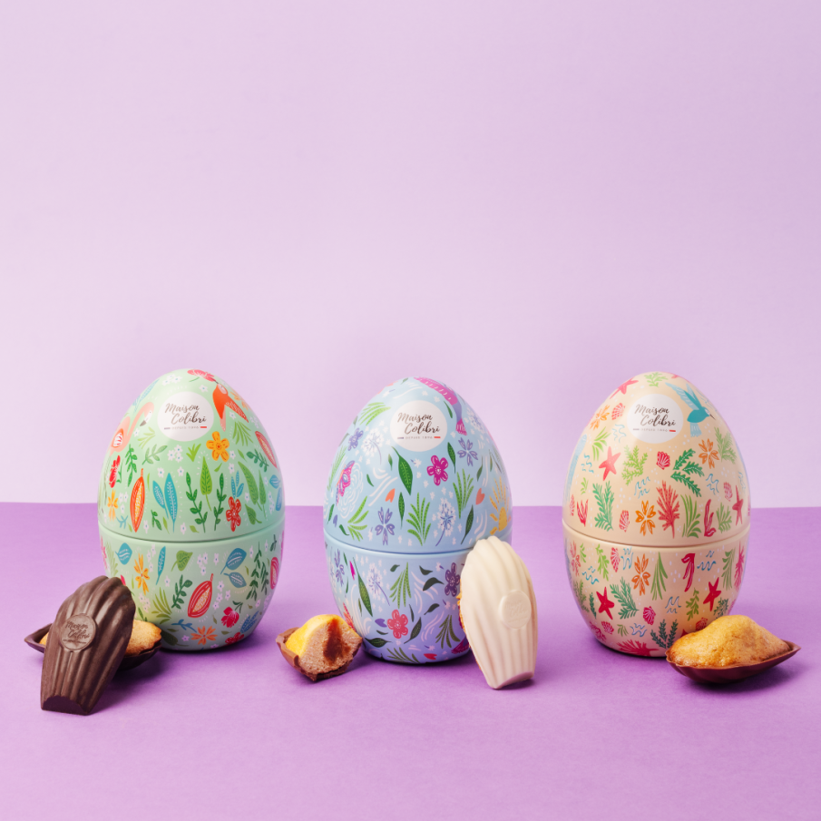 Assortiments d'oeufs de Pâques - Madeleines Coques Chocolat