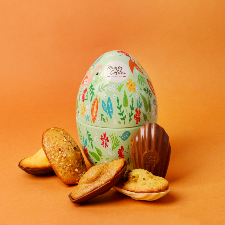 Oeuf Pâques terre - Un oeuf original pour célébrez pâques avec des madeleines coques chocolat