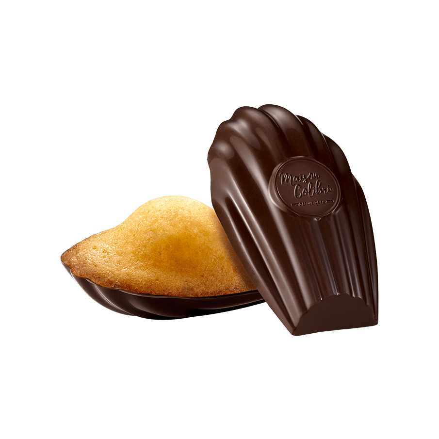 Madeleine avec coque au chocolat noir - Acheter madeleine coque chocolat noir | Maison Colibri